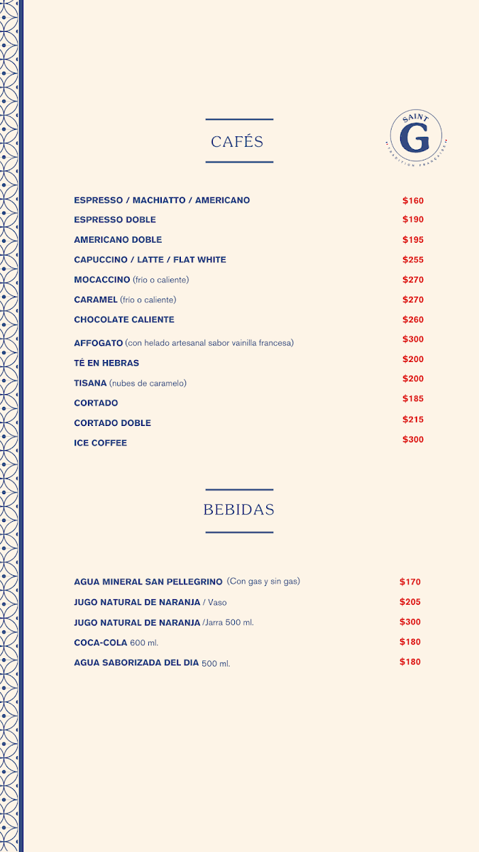 Menu Saint Germain Cafe Parisien-7